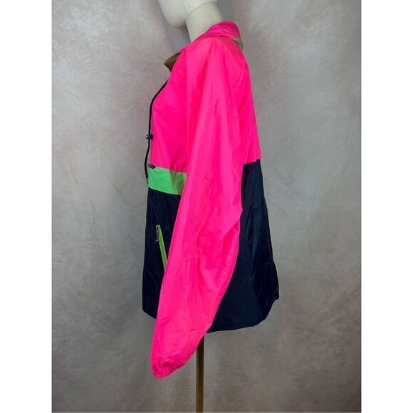 Vintage 90s Neon Windbreaker Jacket Neon Pink Men’s Medium - Picture 7 of 12